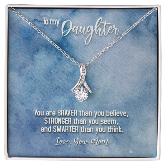 Daughter BraverStrongerSmarter Alluring - 925 Sterling Silver Necklace Gifts For Daughter Rakva