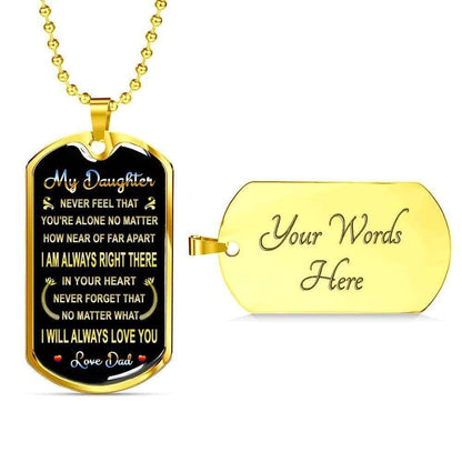 Daughter Dog Tag Custom Picture, Dad To Daughter I’Ll Always Love You Dog Tag Necklace Dughter's Day Rakva