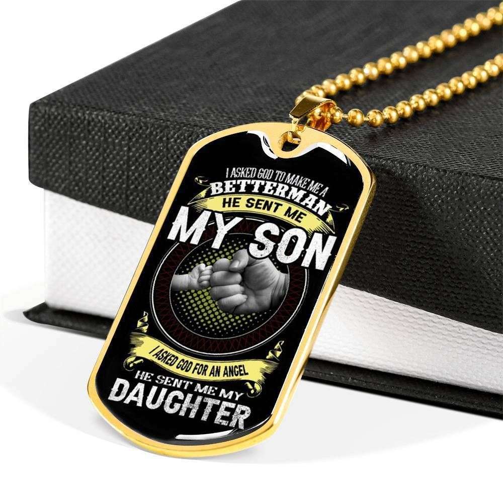 Daughter Dog Tag Custom Picture, God Sent Me My Daughter Dog Tag Necklace For Daughter Dughter's Day Rakva