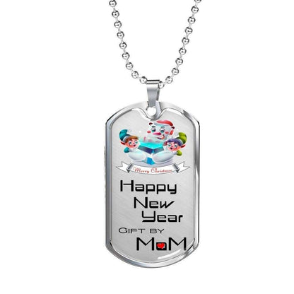 Daughter Dog Tag Custom Picture, Happy New Year Gift By Mom Dog Tag Custom Picture, Necklace For Daughter Dughter's Day Rakva