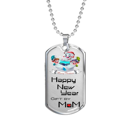 Daughter Dog Tag Custom Picture, Happy New Year Gift By Mom Dog Tag Custom Picture, Necklace For Daughter Dughter's Day Rakva