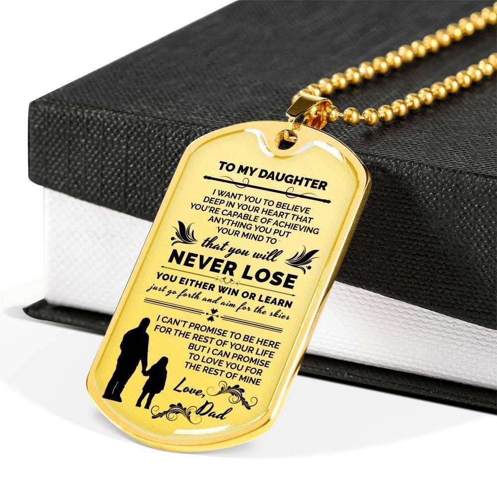 Daughter Dog Tag Custom Picture, You’Ll Never Lose Dog Tag Military Chain Necklace Gift For Daughter Dughter's Day Rakva