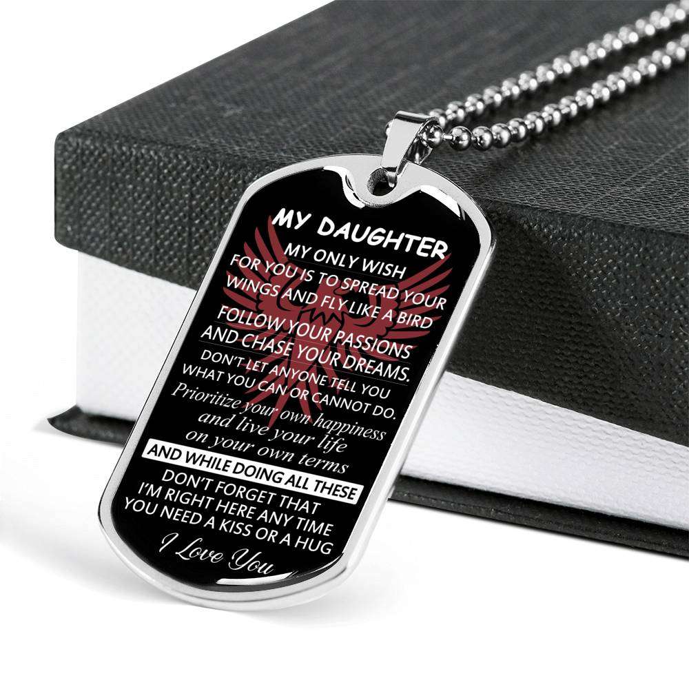 Daughter Dog Tag, Dog Tag For Daughter, Birthday Gift For Daughter Dog Tag Dughter's Day Rakva