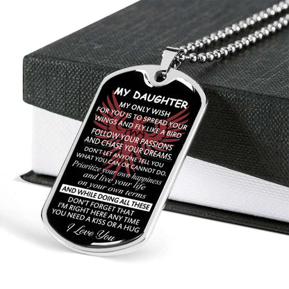 Daughter Dog Tag, Dog Tag For Daughter, Birthday Gift For Daughter Dog Tag Dughter's Day Rakva