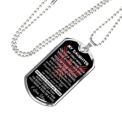 Daughter Dog Tag, Dog Tag For Daughter, Birthday Gift For Daughter Dog Tag Dughter's Day Rakva