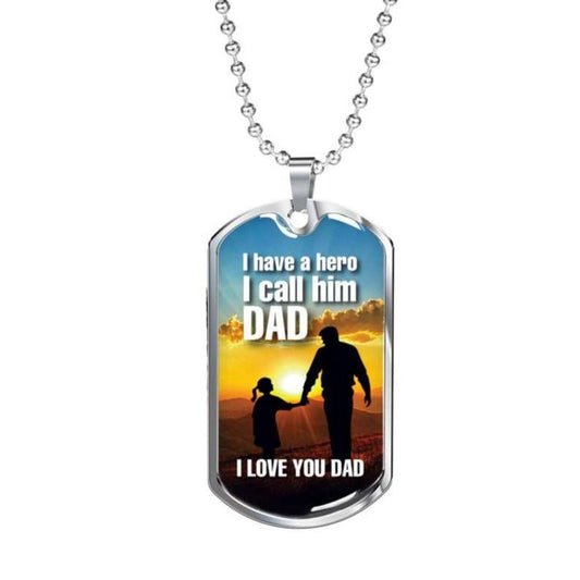Daughter Dog Tag Necklace From Dad, Father & Daughter Necklace, Daughter Gifts From Dad, Dog Tag Necklace, Dad Daughter Gift Dughter's Day Rakva
