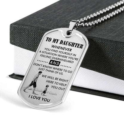 Daughter Dog Tag, To My Daughter Custom Picture Dog Tag From Dad: Daughter Necklace,Gift For Daughter Dog Tag-2 Dughter's Day Rakva