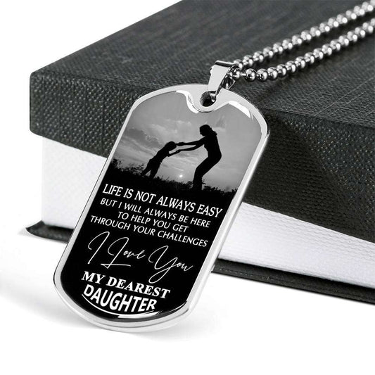 Daughter Dog Tag, To My Daughter Custom Picture Dog Tag: Gift For Daughter, Daughter Necklace-1 Dughter's Day Rakva