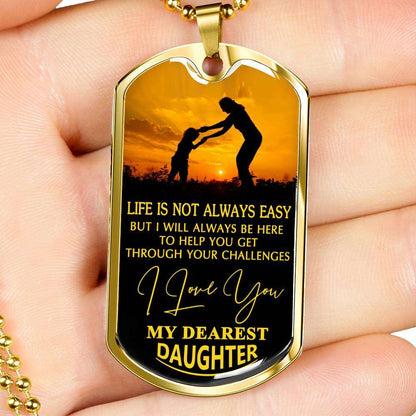 Daughter Dog Tag, To My Daughter Custom Picture Dog Tag: Gift For Daughter, Daughter Necklace-1 Dughter's Day Rakva