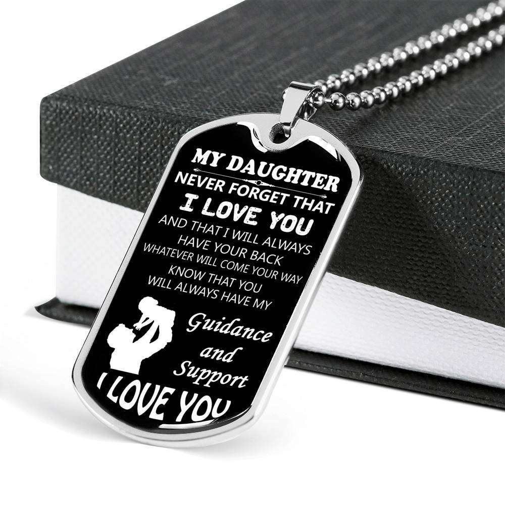 Daughter Dog Tag, To My Daughter Custom Picture Dog Tag: Gift For Daughter, Daughter Necklace-11 Dughter's Day Rakva