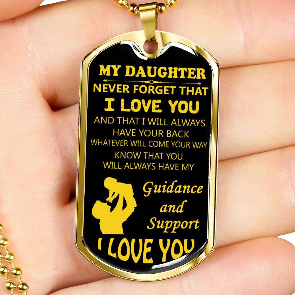 Daughter Dog Tag, To My Daughter Custom Picture Dog Tag: Gift For Daughter, Daughter Necklace-11 Dughter's Day Rakva