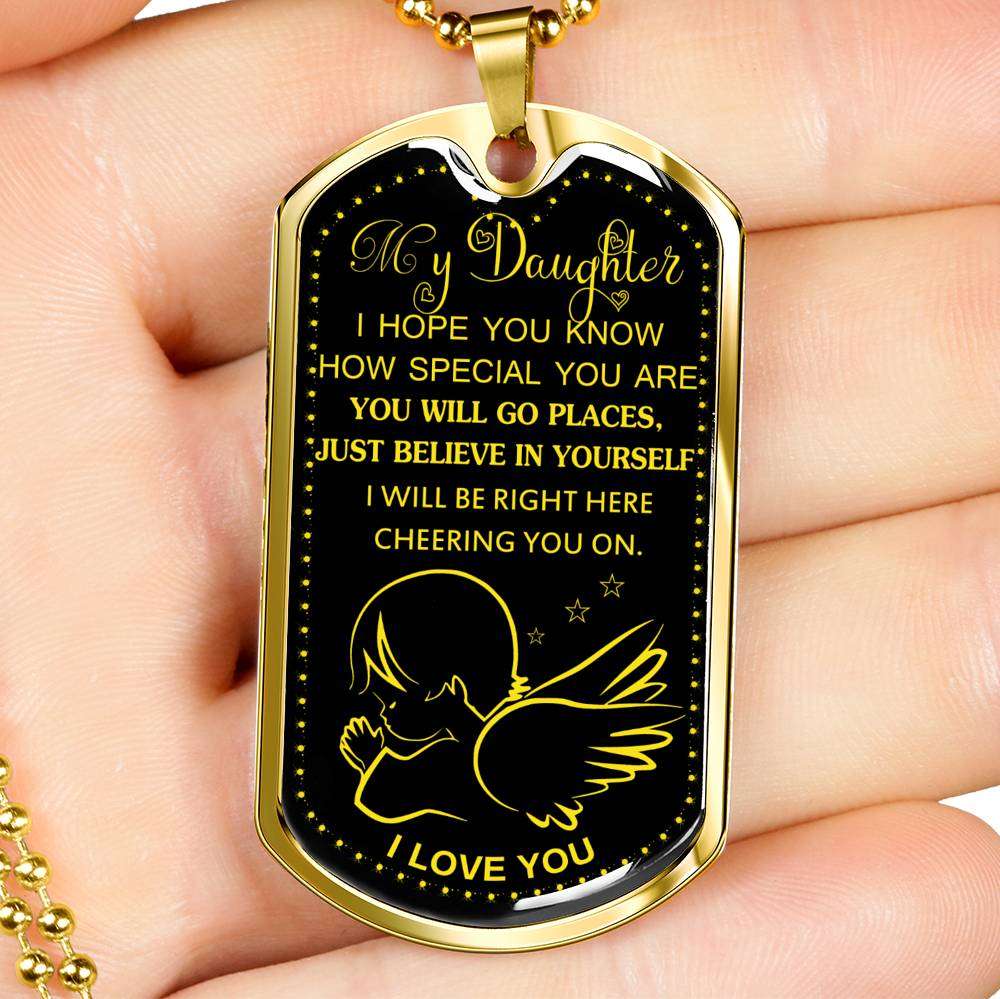 Daughter Dog Tag, To My Daughter Custom Picture Dog Tag: Gift For Daughter, Daughter Necklace-15 Dughter's Day Rakva