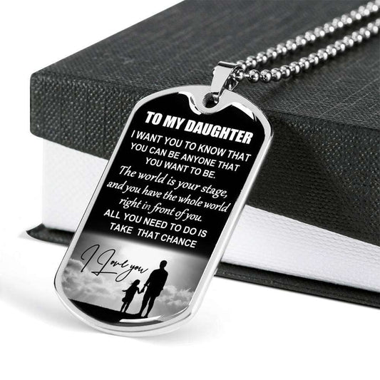 Daughter Dog Tag, To My Daughter Custom Picture Dog Tag: Gift For Daughter, Daughter Necklace-19 Dughter's Day Rakva