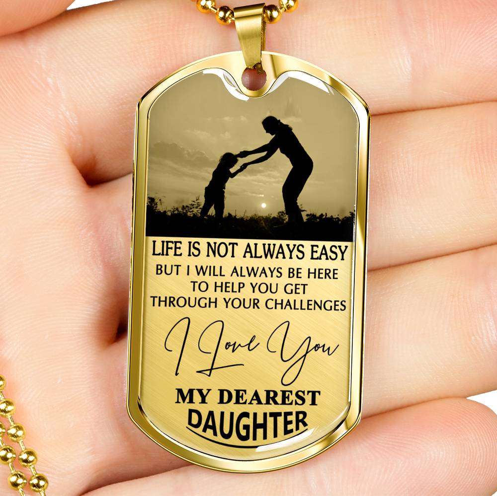 Daughter Dog Tag, To My Daughter Custom Picture Dog Tag: Gift For Daughter, Daughter Necklace-2 Dughter's Day Rakva