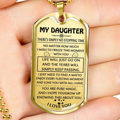 Daughter Dog Tag, To My Daughter Custom Picture Dog Tag: Gift For Daughter, Daughter Necklace-4 Dughter's Day Rakva