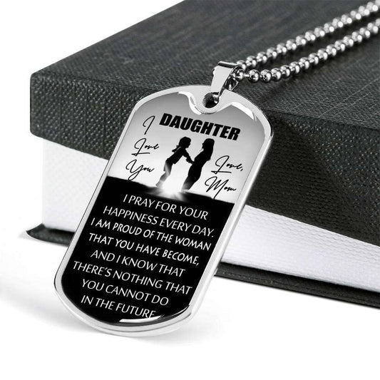 Daughter Dog Tag, To My Daughter Custom Picture Dog Tag: Gift For Daughter From Mom, Dog Tag For Daughter Dughter's Day Rakva