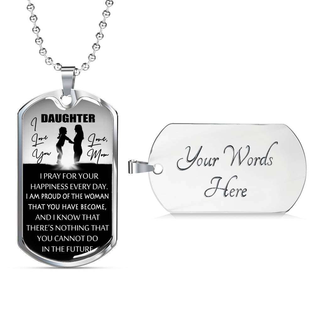 Daughter Dog Tag, To My Daughter Custom Picture Dog Tag: Gift For Daughter From Mom, Dog Tag For Daughter Dughter's Day Rakva