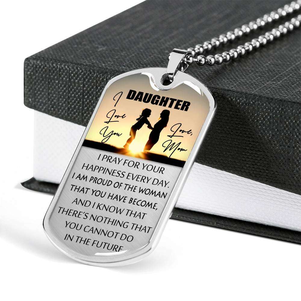 Daughter Dog Tag, To My Daughter Custom Picture Dog Tag: Gift For Daughter From Mom, Dog Tag To Daughter Dughter's Day Rakva