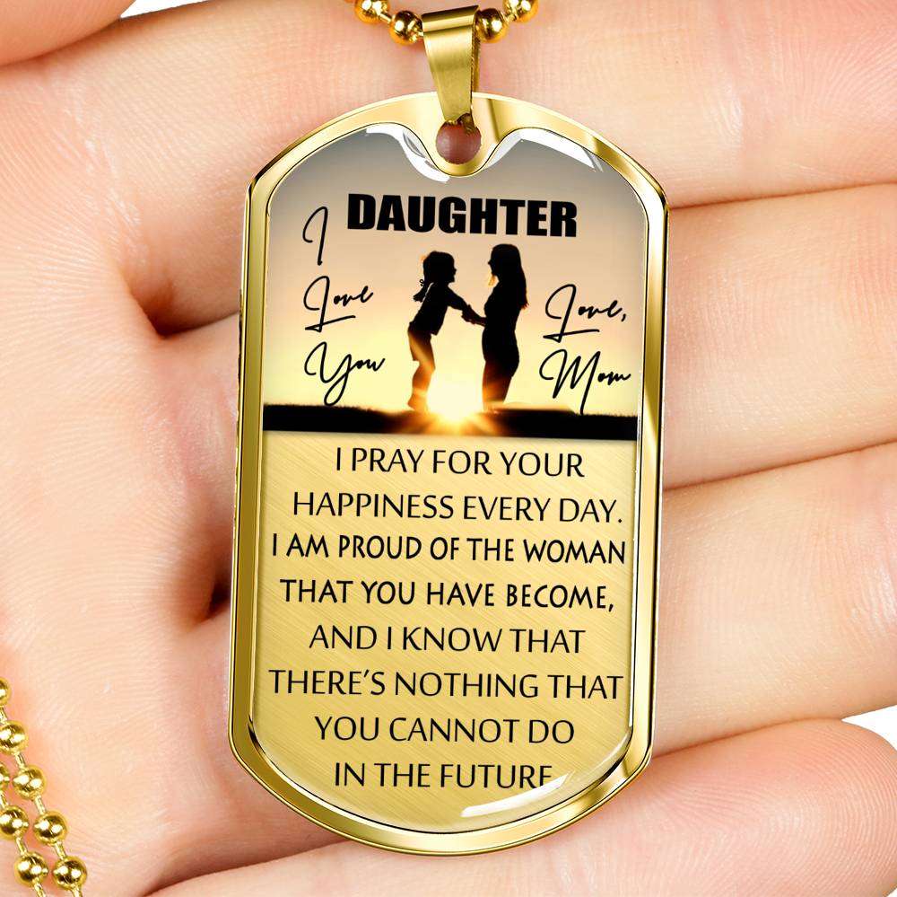 Daughter Dog Tag, To My Daughter Custom Picture Dog Tag: Gift For Daughter From Mom, Dog Tag To Daughter Dughter's Day Rakva