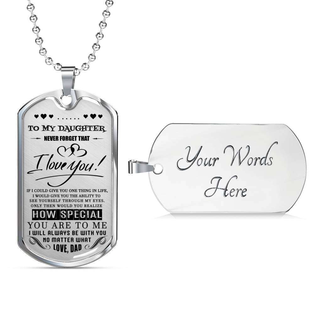 Daughter Dog Tag, To My Daughter Custom Picture: Gift For Daughter From Dad, Amazing Dog Tag-1 Dughter's Day Rakva