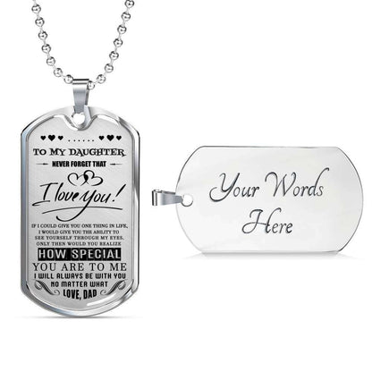 Daughter Dog Tag, To My Daughter Custom Picture: Gift For Daughter From Dad, Amazing Dog Tag-1 Dughter's Day Rakva