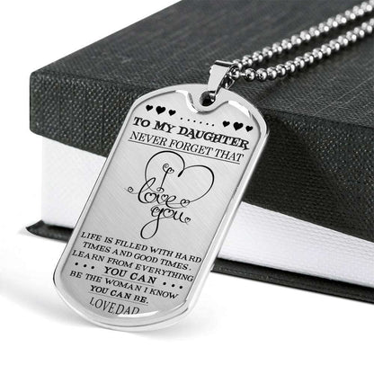 Daughter Dog Tag, To My Daughter Custom Picture: Luxury Dog Tag For Daughter From Dad, Gift For Daughter Dog Tag-2 Dughter's Day Rakva