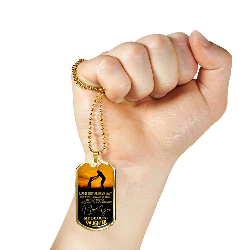 Daughter Dog Tag, To My Daughter Dog Tag: Gift For Daughter, Daughter Necklace-1 Dughter's Day Rakva