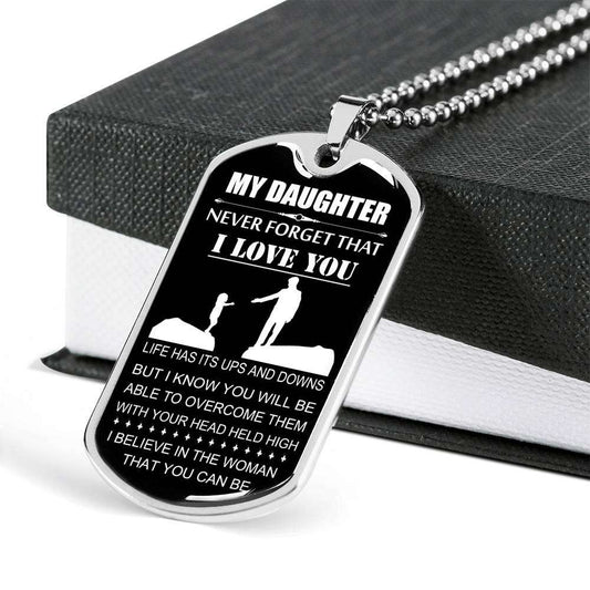 Daughter Dog Tag, To My Daughter Dog Tag: Gift For Daughter, Daughter Necklace-13 Dughter's Day Rakva