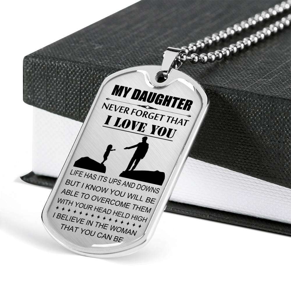 Daughter Dog Tag, To My Daughter Dog Tag: Gift For Daughter, Daughter Necklace-14 Dughter's Day Rakva
