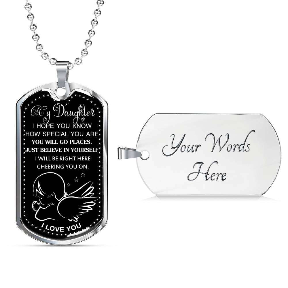 Daughter Dog Tag, To My Daughter Dog Tag: Gift For Daughter, Daughter Necklace-15 Dughter's Day Rakva