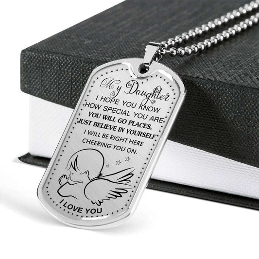 Daughter Dog Tag, To My Daughter Dog Tag: Gift For Daughter, Daughter Necklace-16 Dughter's Day Rakva