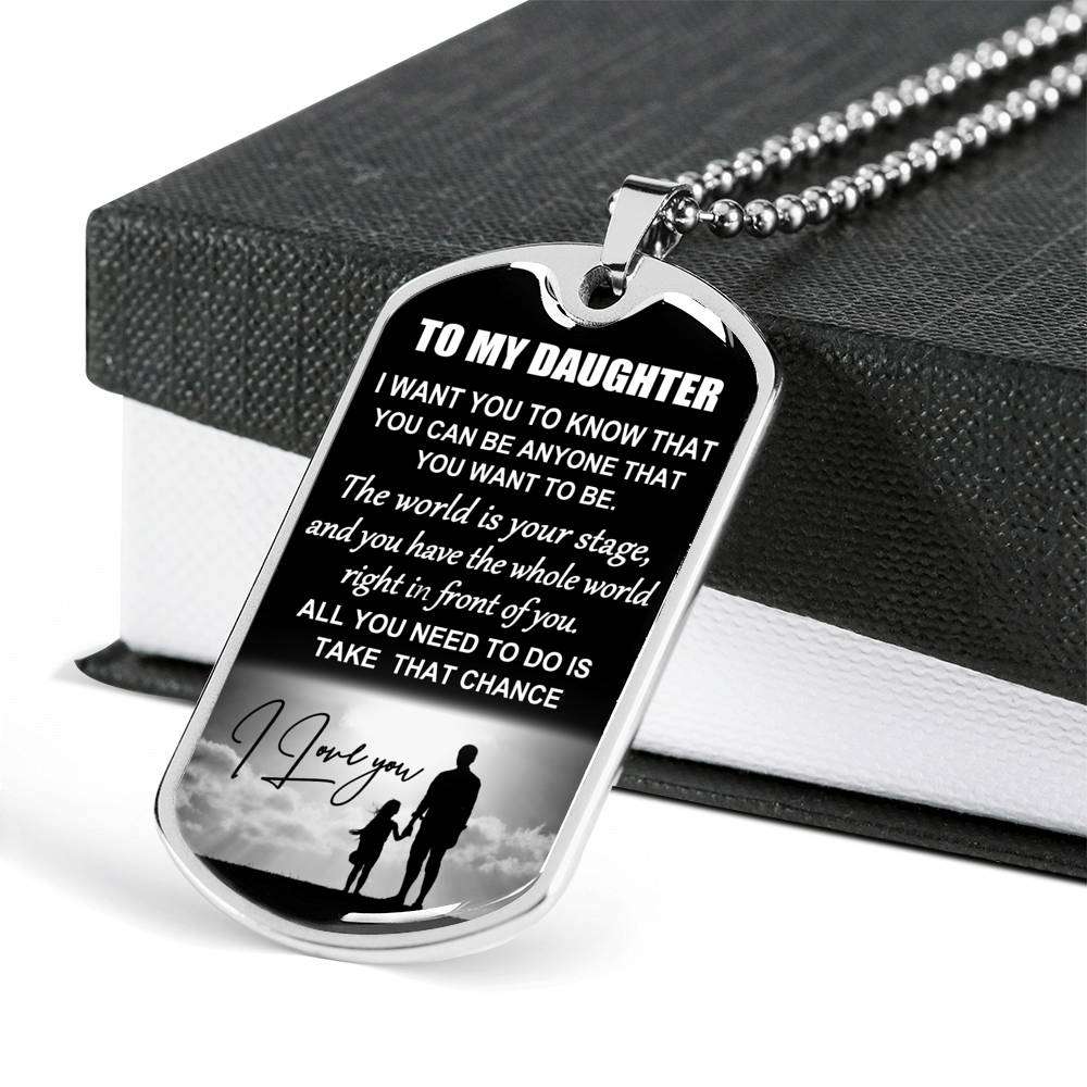 Daughter Dog Tag, To My Daughter Dog Tag: Gift For Daughter, Daughter Necklace-19 Dughter's Day Rakva