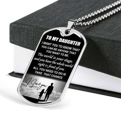 Daughter Dog Tag, To My Daughter Dog Tag: Gift For Daughter, Daughter Necklace-19 Dughter's Day Rakva