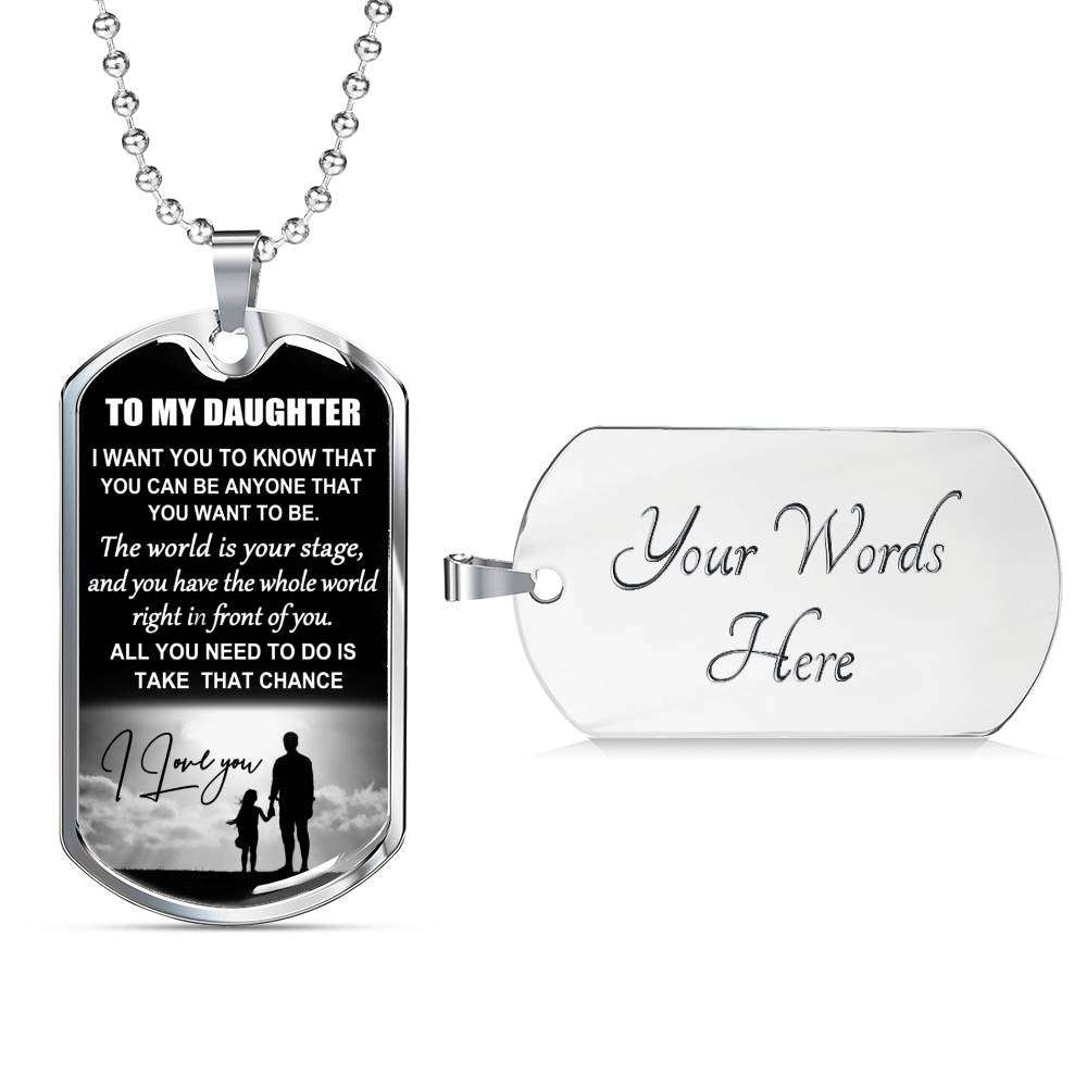 Daughter Dog Tag, To My Daughter Dog Tag: Gift For Daughter, Daughter Necklace-19 Dughter's Day Rakva
