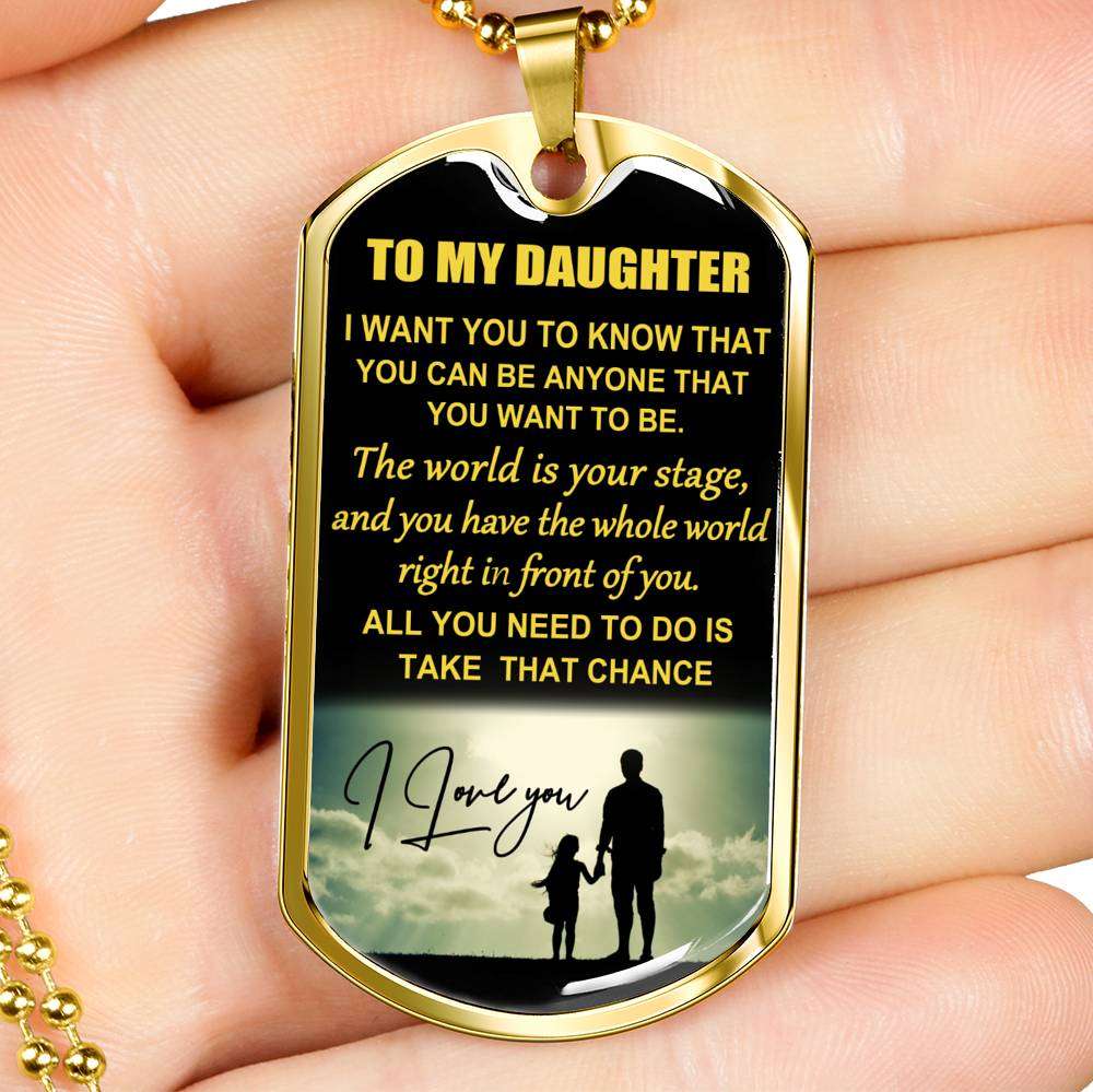 Daughter Dog Tag, To My Daughter Dog Tag: Gift For Daughter, Daughter Necklace-19 Dughter's Day Rakva