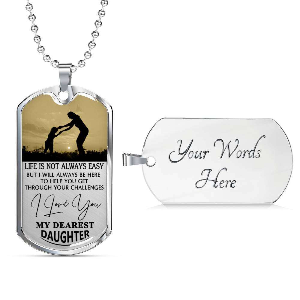 Daughter Dog Tag, To My Daughter Dog Tag: Gift For Daughter, Daughter Necklace-2 Dughter's Day Rakva