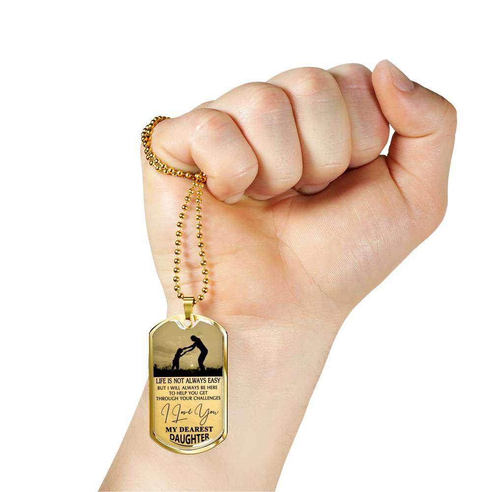 Daughter Dog Tag, To My Daughter Dog Tag: Gift For Daughter, Daughter Necklace-2 Dughter's Day Rakva