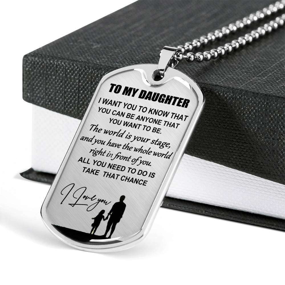 Daughter Dog Tag, To My Daughter Dog Tag: Gift For Daughter, Daughter Necklace-20 Dughter's Day Rakva