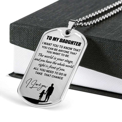 Daughter Dog Tag, To My Daughter Dog Tag: Gift For Daughter, Daughter Necklace-20 Dughter's Day Rakva