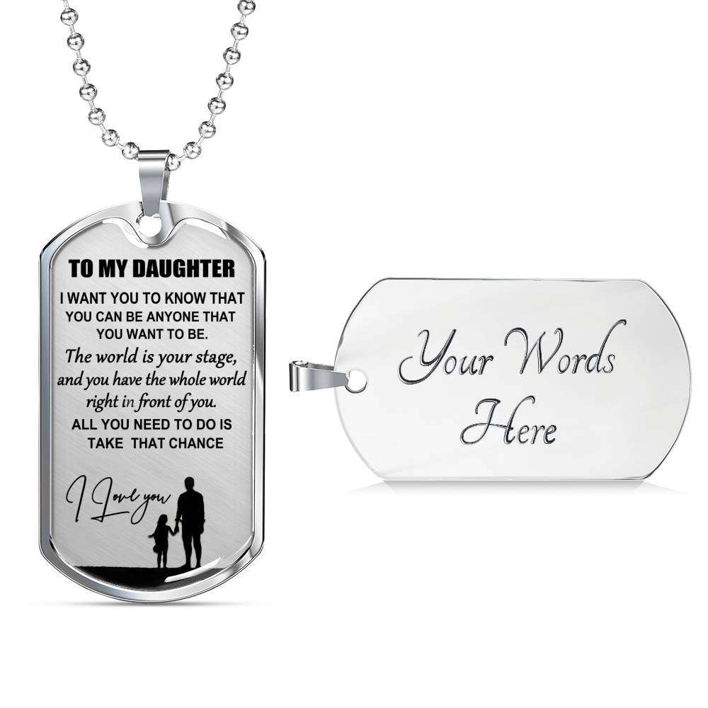 Daughter Dog Tag, To My Daughter Dog Tag: Gift For Daughter, Daughter Necklace-20 Dughter's Day Rakva