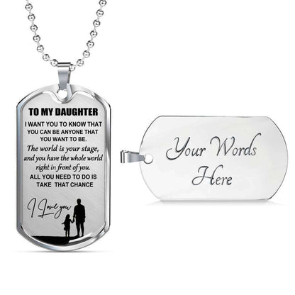 Daughter Dog Tag, To My Daughter Dog Tag: Gift For Daughter, Daughter Necklace-20 Dughter's Day Rakva