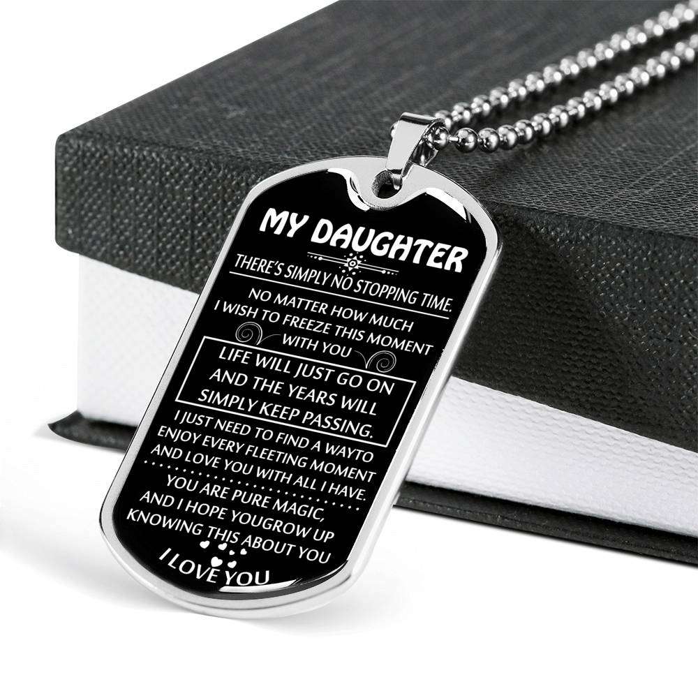 Daughter Dog Tag, To My Daughter Dog Tag: Gift For Daughter, Daughter Necklace-3 Dughter's Day Rakva