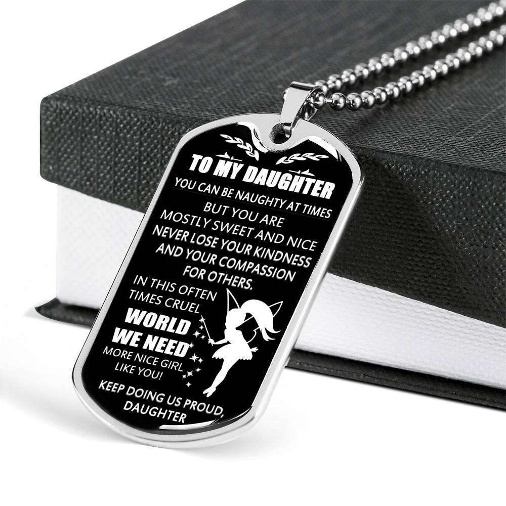 Daughter Dog Tag, To My Daughter Dog Tag: Gift For Daughter, Daughter Necklace-5 Dughter's Day Rakva