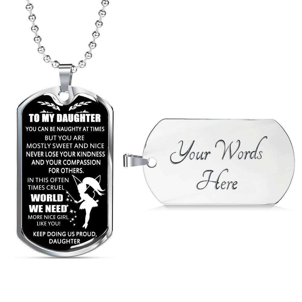 Daughter Dog Tag, To My Daughter Dog Tag: Gift For Daughter, Daughter Necklace-5 Dughter's Day Rakva