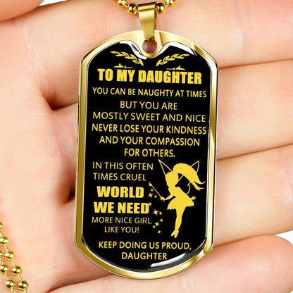 Daughter Dog Tag, To My Daughter Dog Tag: Gift For Daughter, Daughter Necklace-5 Dughter's Day Rakva