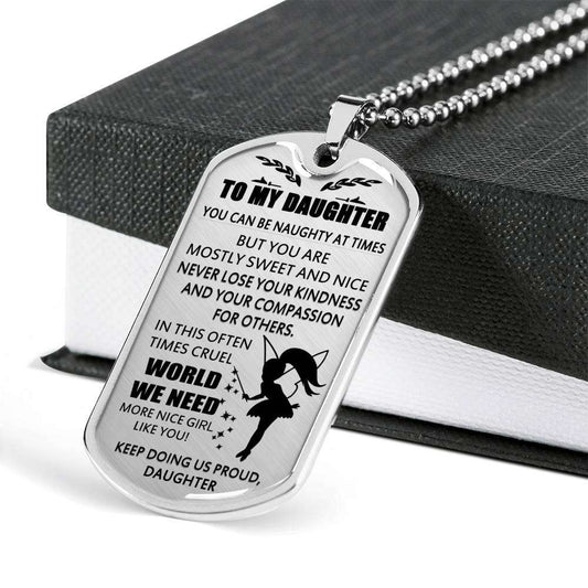 Daughter Dog Tag, To My Daughter Dog Tag: Gift For Daughter, Daughter Necklace-6 Dughter's Day Rakva