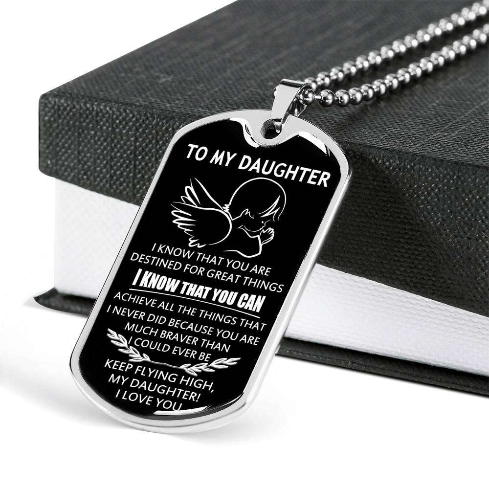 Daughter Dog Tag, To My Daughter Dog Tag: Gift For Daughter, Daughter Necklace-7 Dughter's Day Rakva