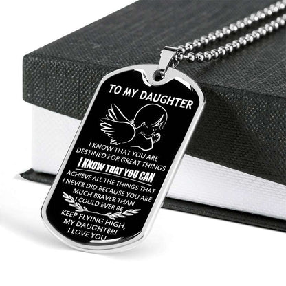 Daughter Dog Tag, To My Daughter Dog Tag: Gift For Daughter, Daughter Necklace-7 Dughter's Day Rakva