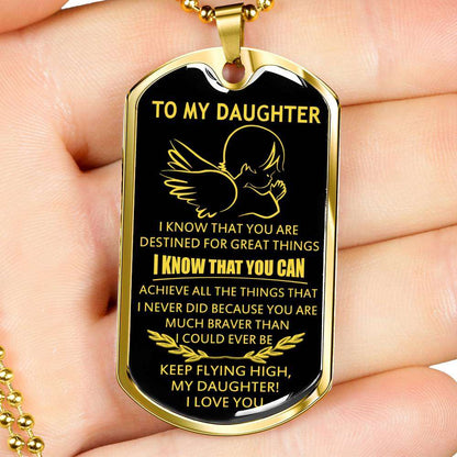 Daughter Dog Tag, To My Daughter Dog Tag: Gift For Daughter, Daughter Necklace-7 Dughter's Day Rakva