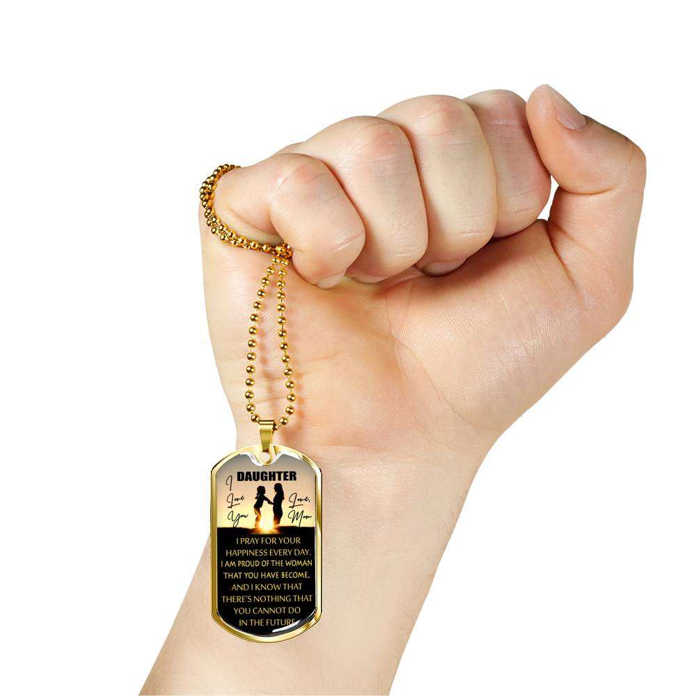 Daughter Dog Tag, To My Daughter Dog Tag: Gift For Daughter From Mom, Dog Tag For Daughter Dughter's Day Rakva